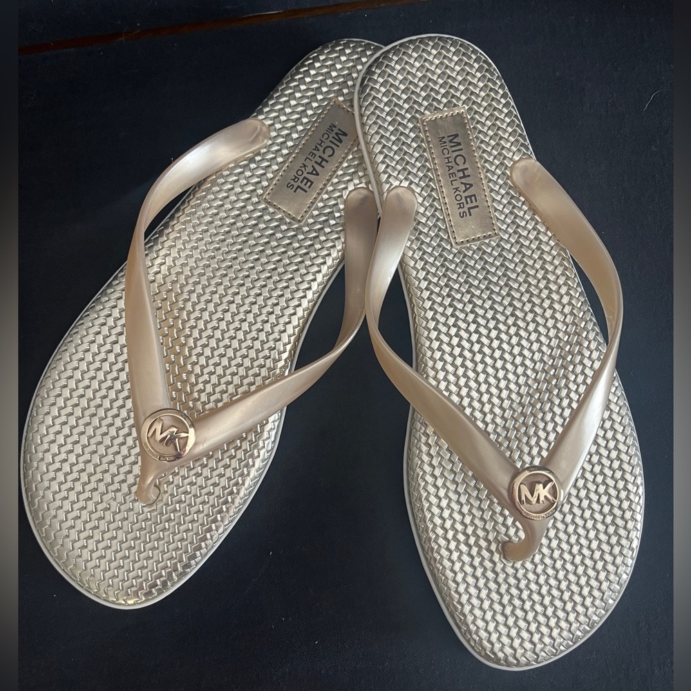 Michael Kors Gold Sandals size 10 - Picture 2 of 8